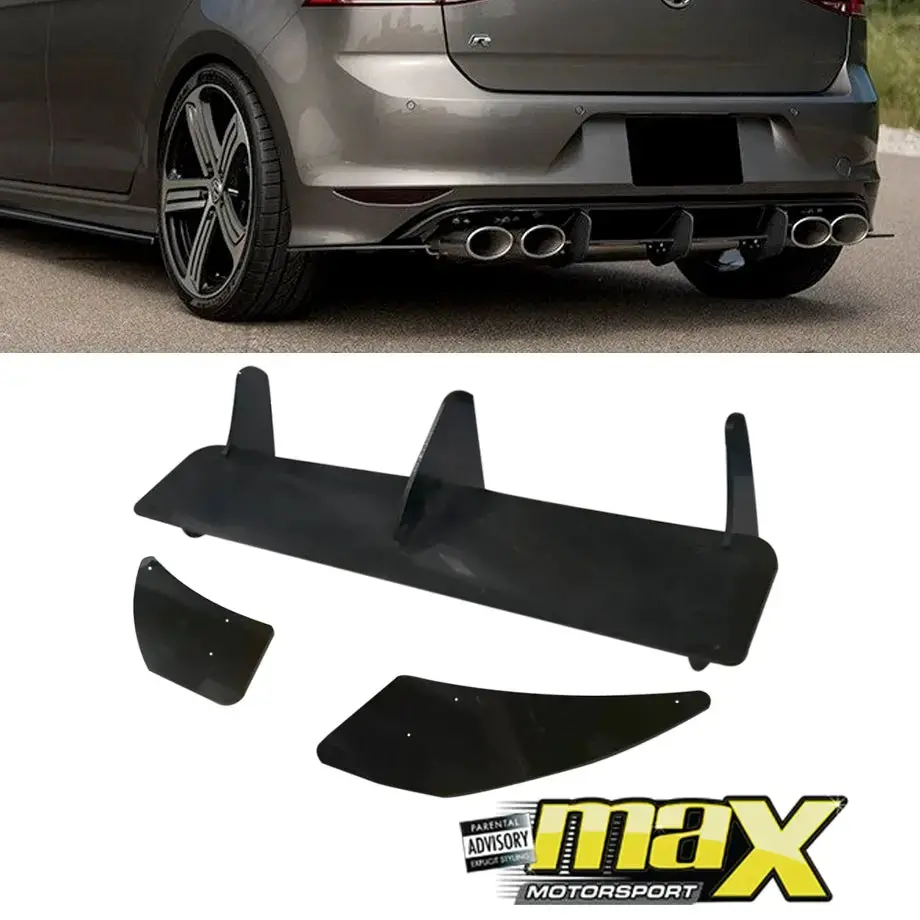 Vw Golf 7R Gloss Black Maxton Style Diffuser 1