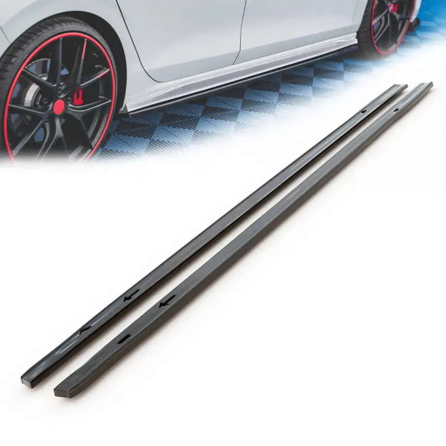 Suitable To Fit - Vw Golf 8 Gti Maxton Style Gloss Black Side Skirts (21-On) 1