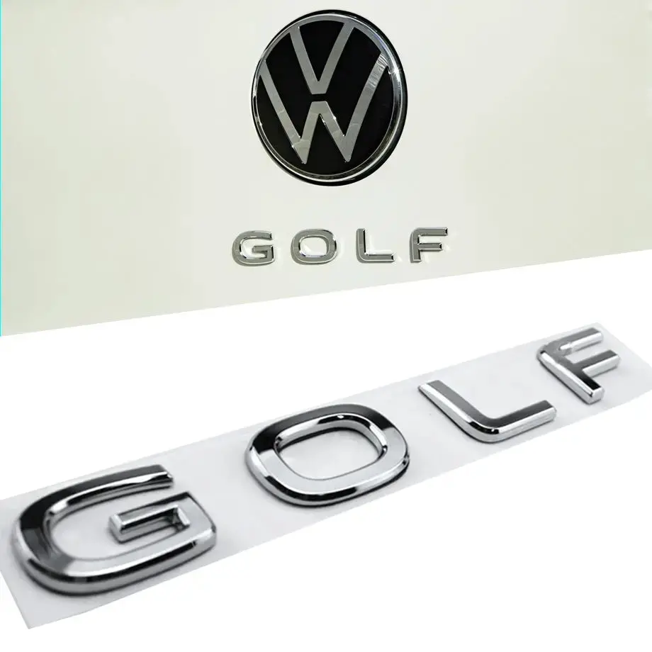 Chrome Golf Lettering Badge - Golf 8 Style 1