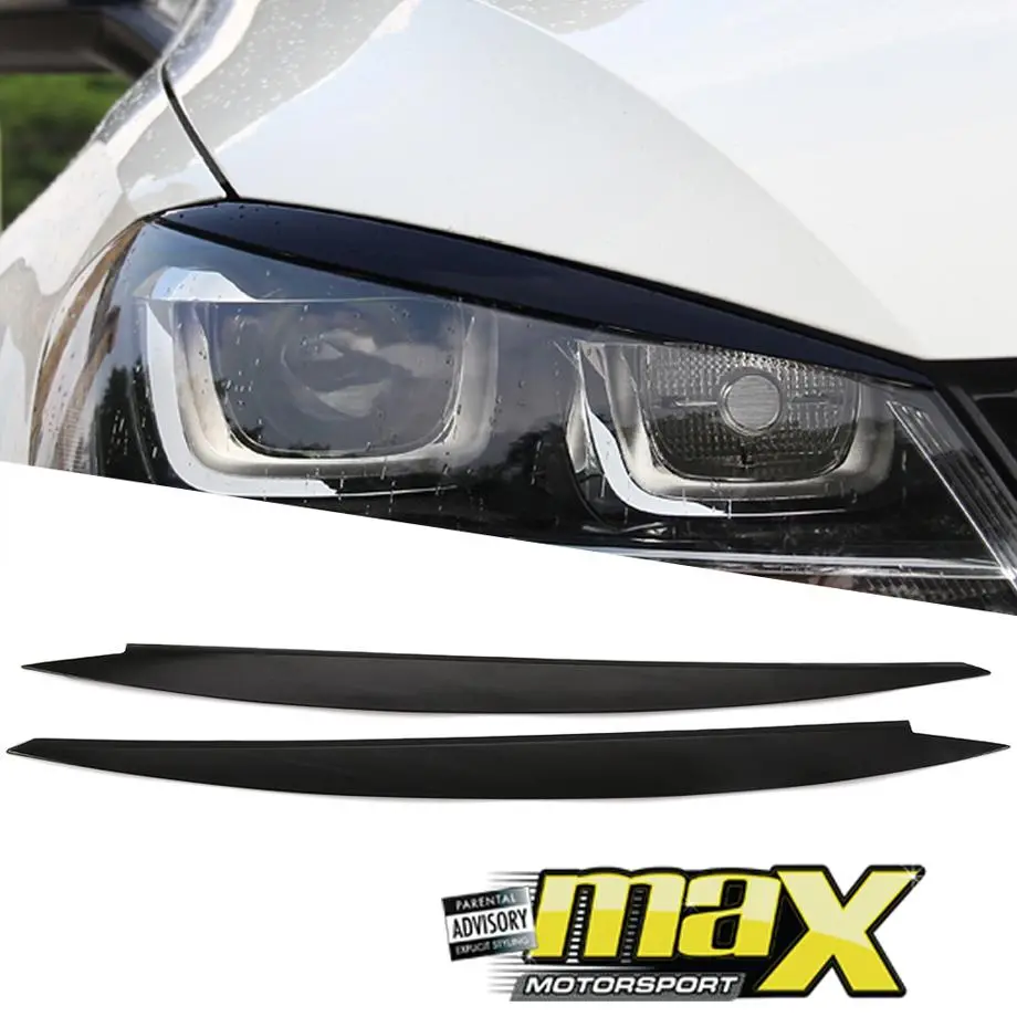 Suitable To Fit - Vw Golf Mk7 Abt Style Gloss Black Plastic Eyelids 1