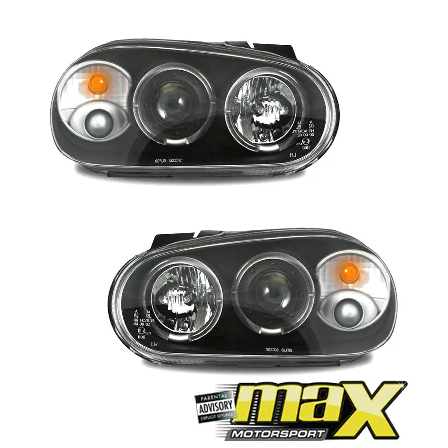 Vw Golf Mk4 Angel Eye Headlights (Black) 1