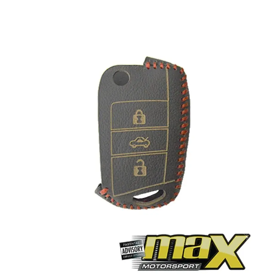 Suitable To Fit - Vw Leather Key Protection Cover With Key Ring 2