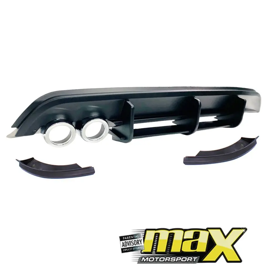 Vw Polo 6 Tsi Maxton 3-Piece Rear Diffuser With Exhaust Pipe Outlet 1