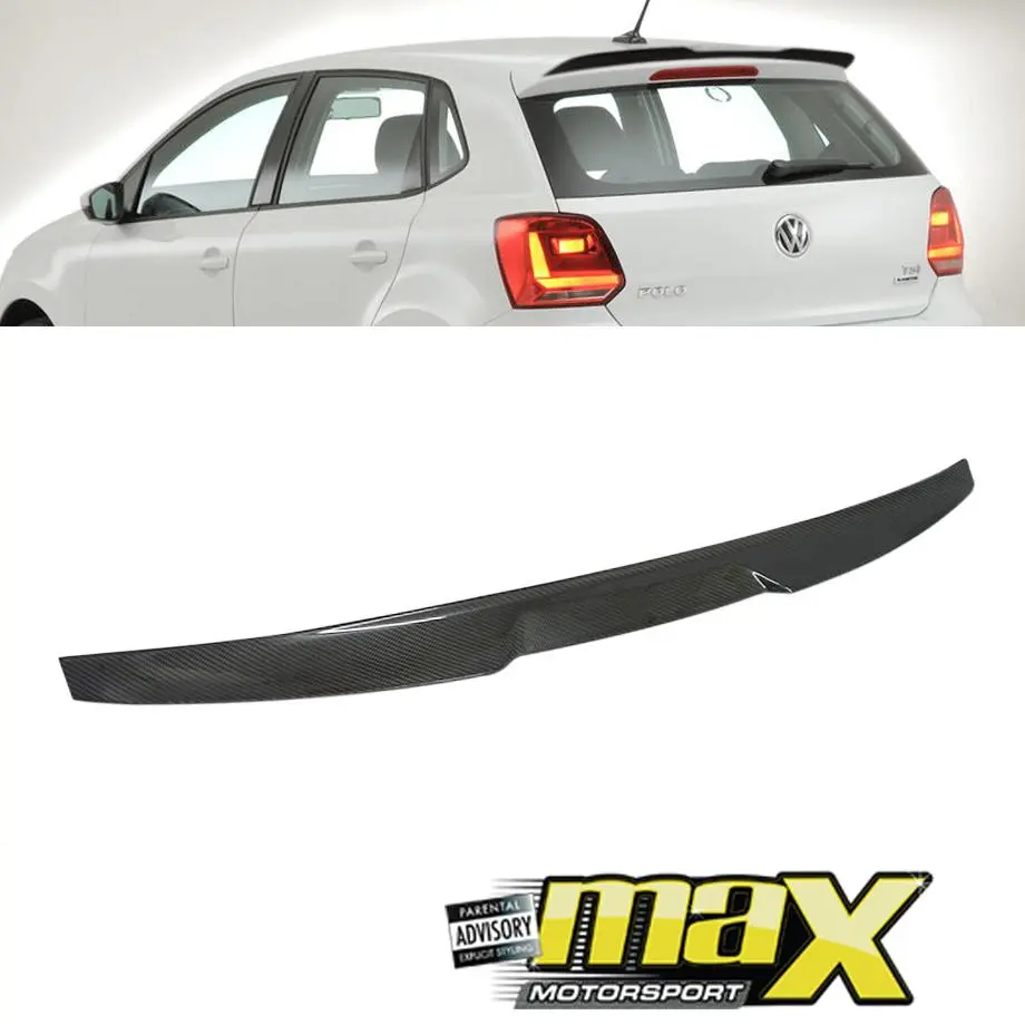Vw Polo 6 Tsi/R Carbon Fibre Roof Spoiler Extension 1