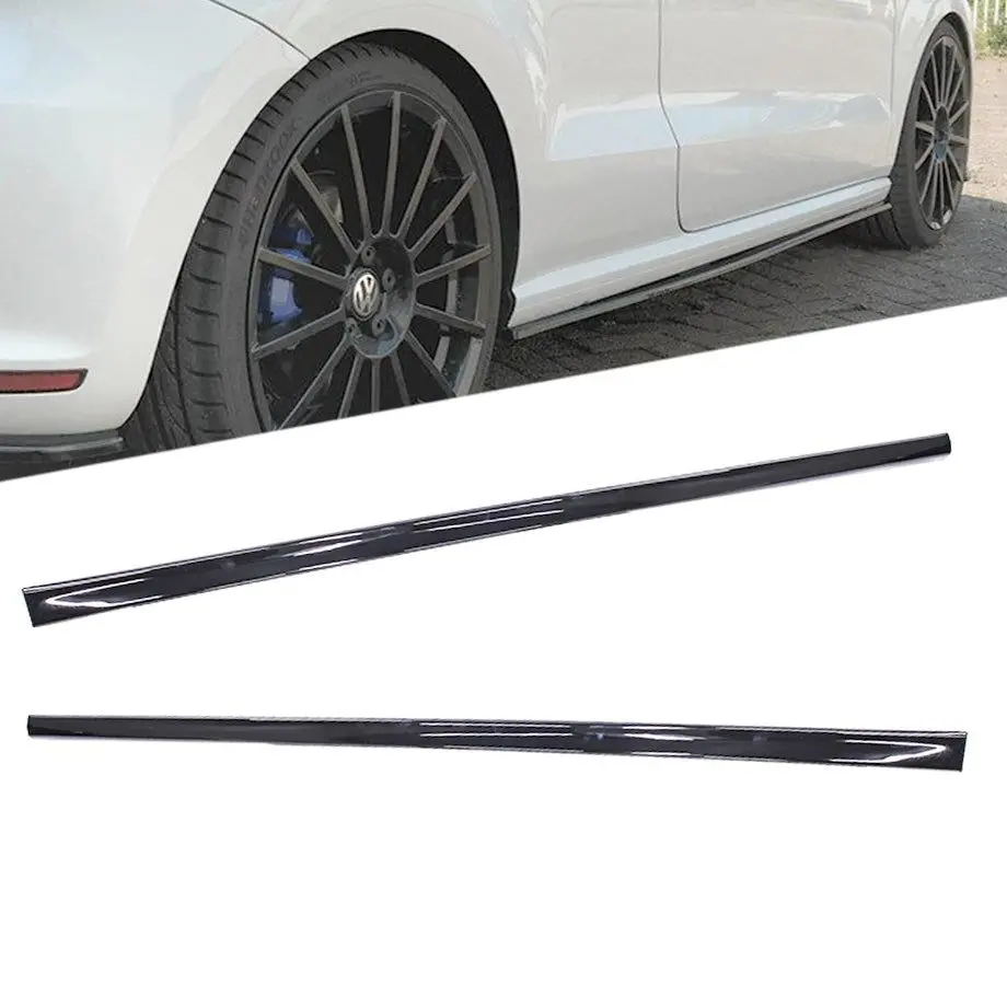 Suitable To Fit - Vw Polo 6C Gti Oem Style Gloss Black Side Skirts 1