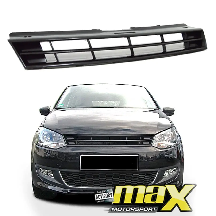 Suitable To Fit - Vw Polo 6R Gloss Black De-Badged Grille 1