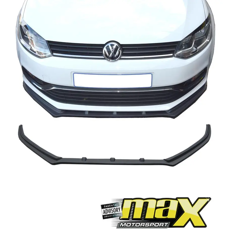 Vw Polo 6R Fibreglass R-Style Front Spoiler 1