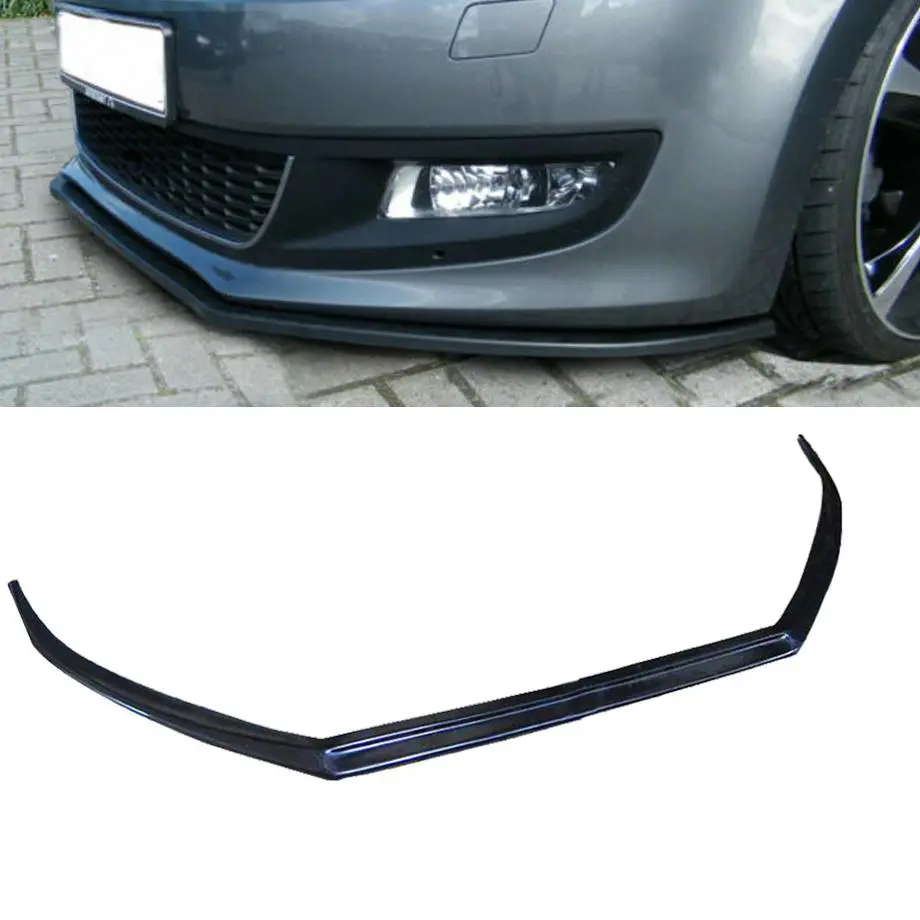 Suitable To Fit - Vw Polo 6R Gloss Black 1-Piece Front Lip Spoiler 1