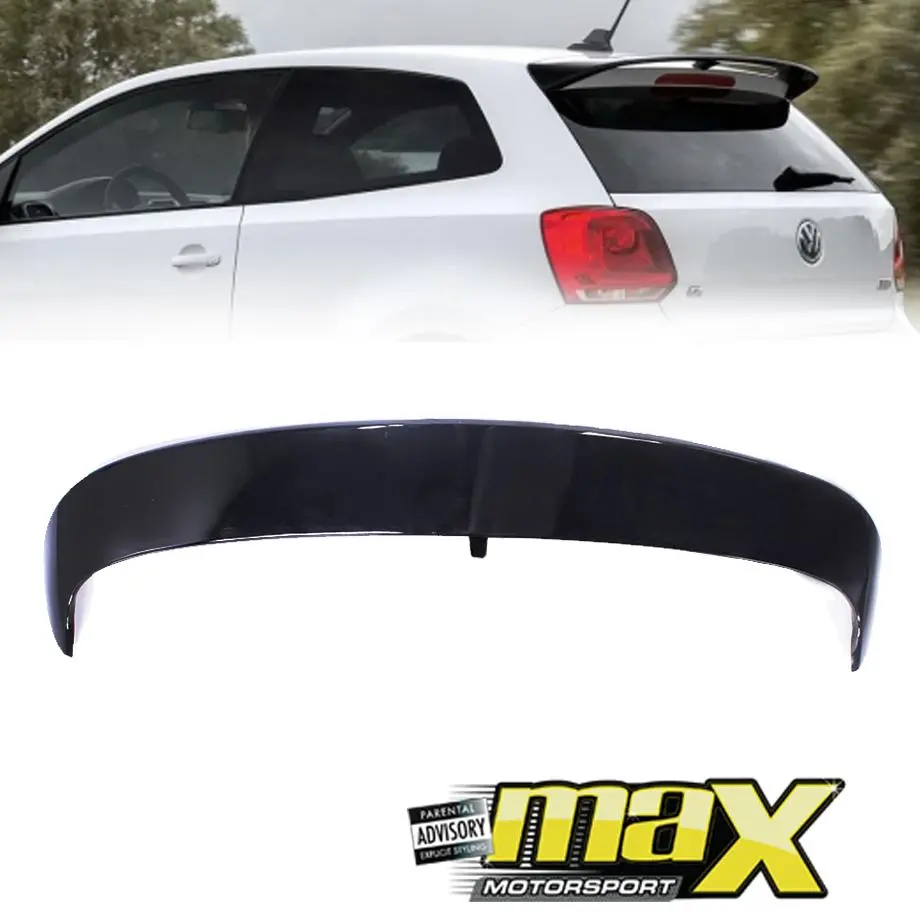 Suitable To Fit - Vw Polo 6R Wrc Style Gloss Black Plastic Roof Spoiler 1
