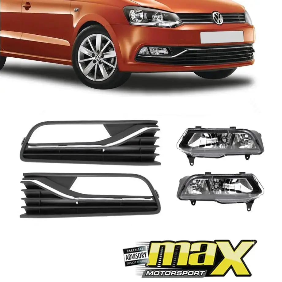 Suitable To Fit - Vw Polo 6 Tsi Fog Lamp & Covers (4-Piece) 1