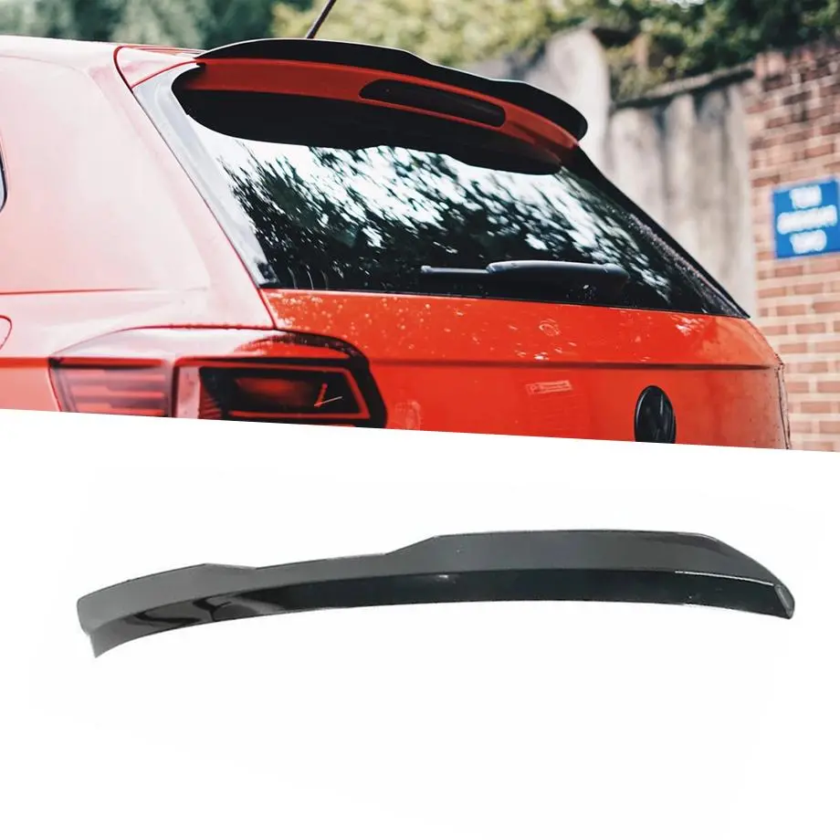 Suitable To Fit - Vw Polo 8 Aw Tsi Maxton Style Gloss Black Roof Spoiler Extension 1
