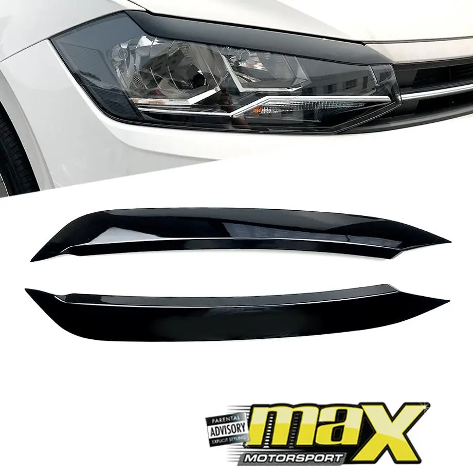 Suitable To Fit - Vw Polo 8 Aw (18-On) Gloss Black Plastic Eyelid 1