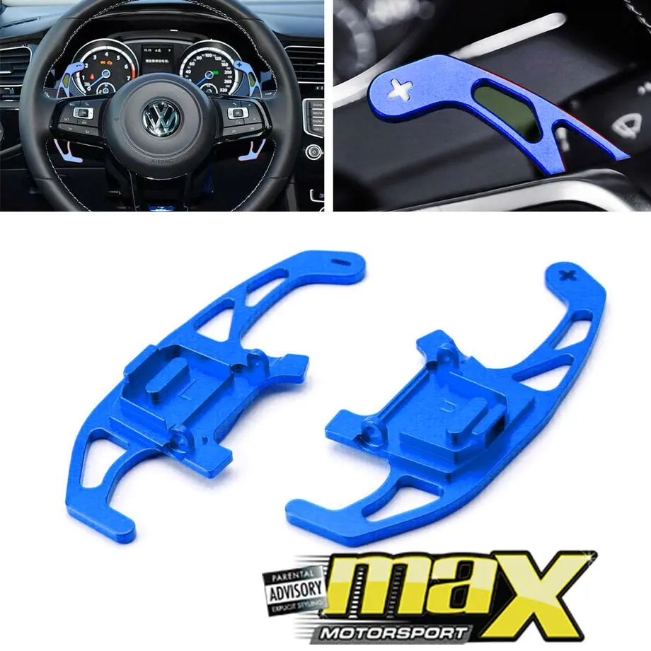Vw Polo 8 Aw Gti (19-On) Aluminum Paddle Shift Extensions (Blue) 1