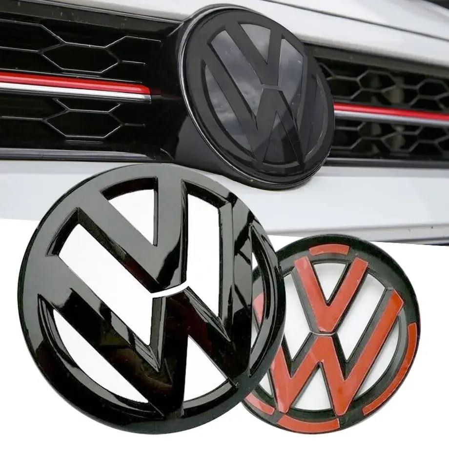 Suitable To Fit- V-W Polo 8 Aw (19-21) Gloss Black Stick On Emblem Badge Cover (Pair) 1