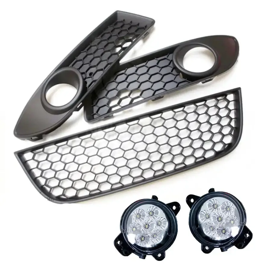Suitable To Fit - Vw Polo 9N3 Led Fog Lamp & Covers With Centre Grille (5-Piece) 1