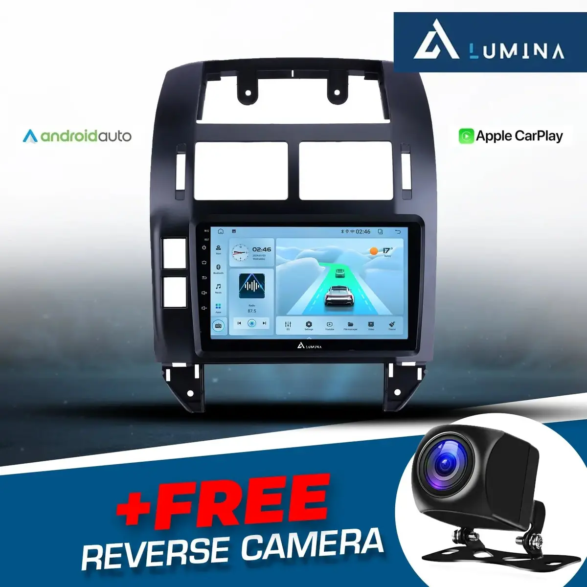 Vw Polo 9N3 / Vivo (05-17) - 9 Inch Lumina Android Entertainment & Gps System +Free Reverse Camera 1