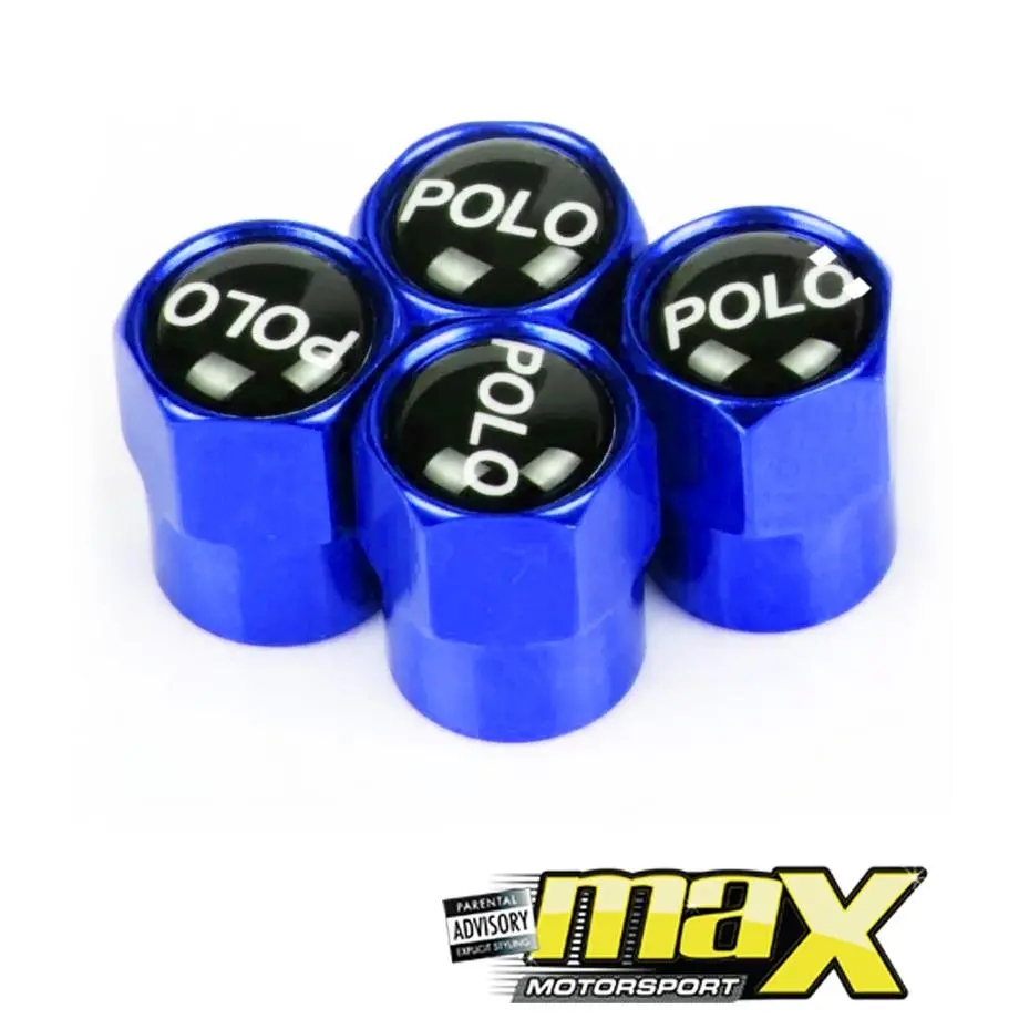 Vw Polo Aluminium Valve Caps (Blue) 1