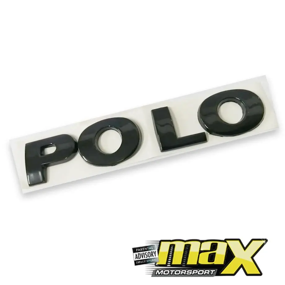 Suitable To Fit - Vw Polo Black Lettering Badge 1