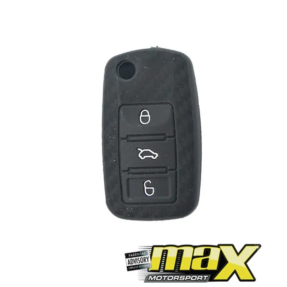 Suitable To Fit - Vw Polo / Golf 4/5/6 Soft Carbon Silicone Key Cover 1