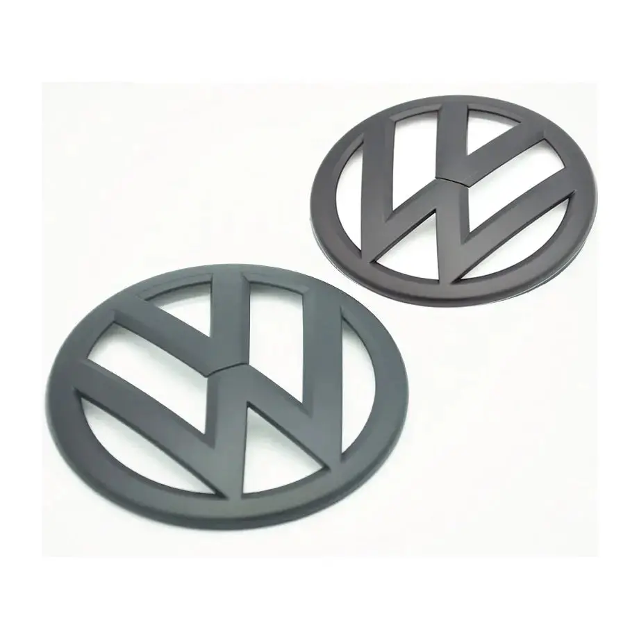 Suitable To Fit - Vw Polo 6 / Vivo Matte Black Stick On Emblem Badge (Pair) 2