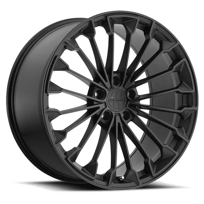 18" Victor Equipment Wurttemburg Matte Black W/Gloss Black Face Wheel 1