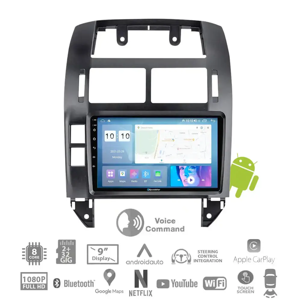 Vw Polo 9N3 / Vivo (05-17) - 9 Inch Roadstar Android Multimedia Unit With Voice Command 1