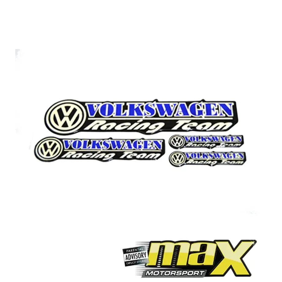 Volkswagen 4-Piece Bubble Badge Sticker Kit 1