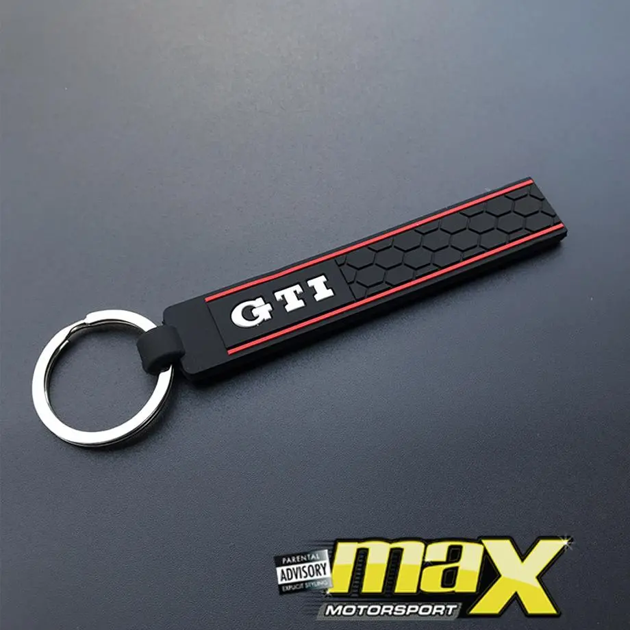 White Gti Rubber Key Ring 1