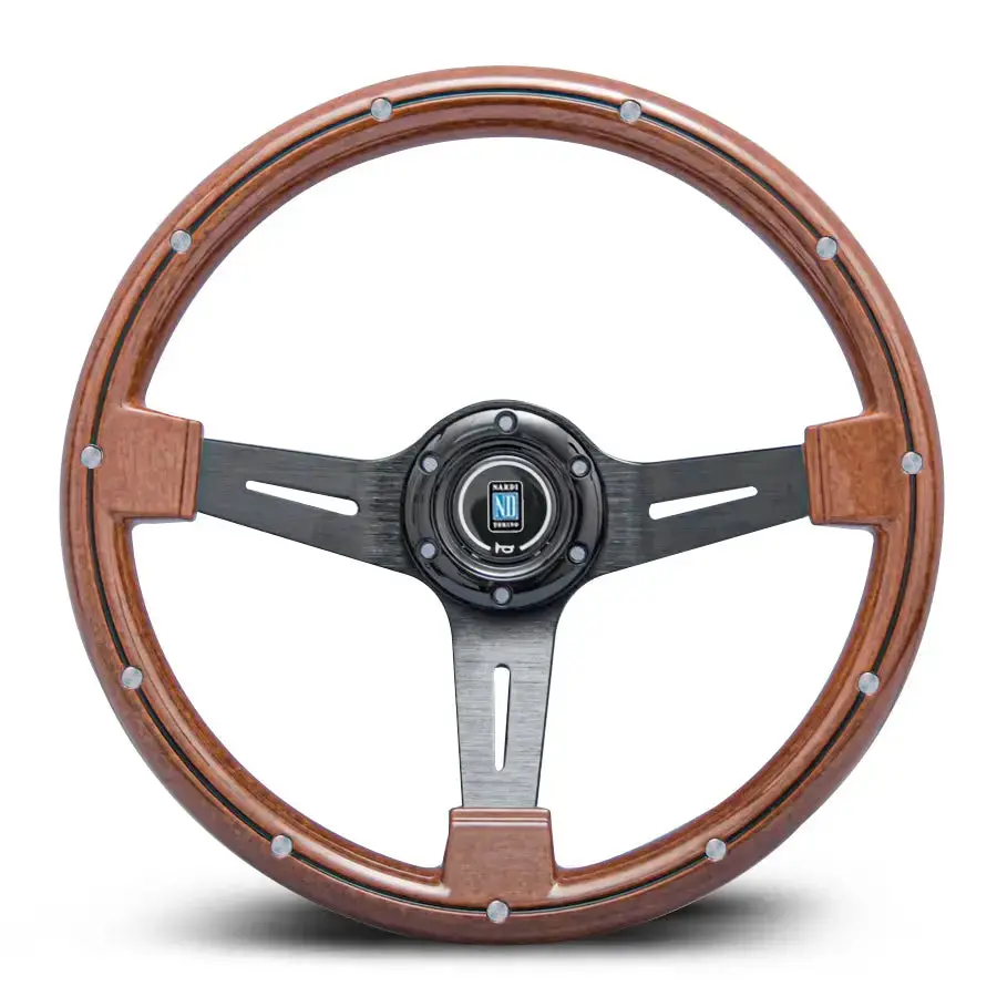 Wood Grain Look Drift Style Steering Wheel (350Mm) 1