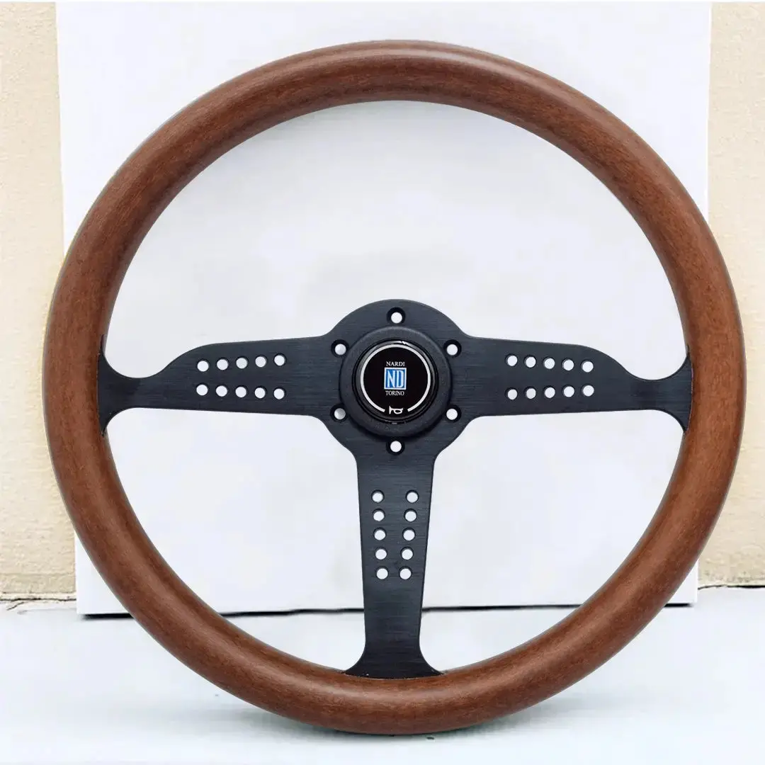 Wood Grain Look Racing Style Steering Wheel (350Mm) 1
