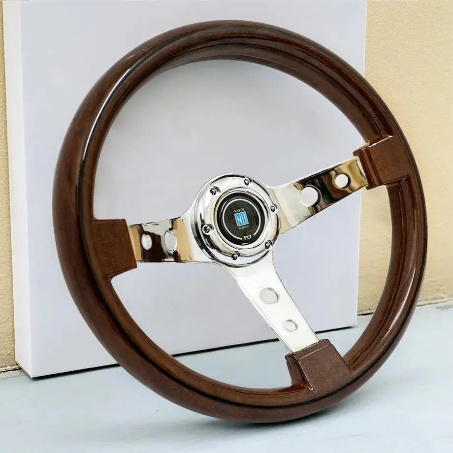 Wood Grain Look Drift Style Steering Wheel (350Mm) 1