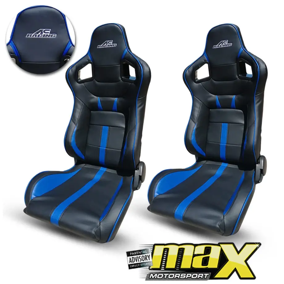 Reclinable Racing Seats - Ac Racing Logo - Pvc (Pair) 1