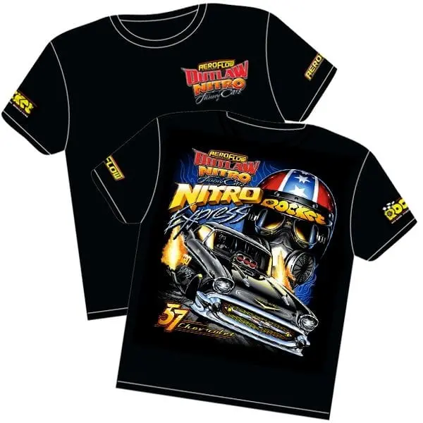Nitro Express '57 Chevy Outlaw Funny Car Graphic T-Shirt – Limited Edition 1
