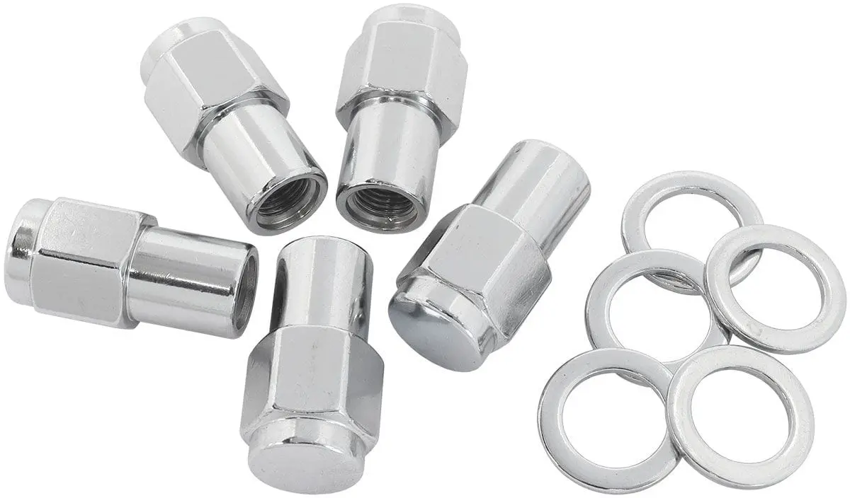 Chrome Wheel Nut Set: 0.750" Shank, M12×1.5 Thread 1
