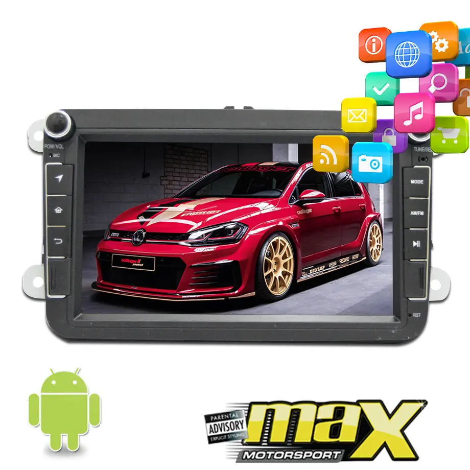 Vw 8" Android Dvd Entertainment & Gps Navigation System 1