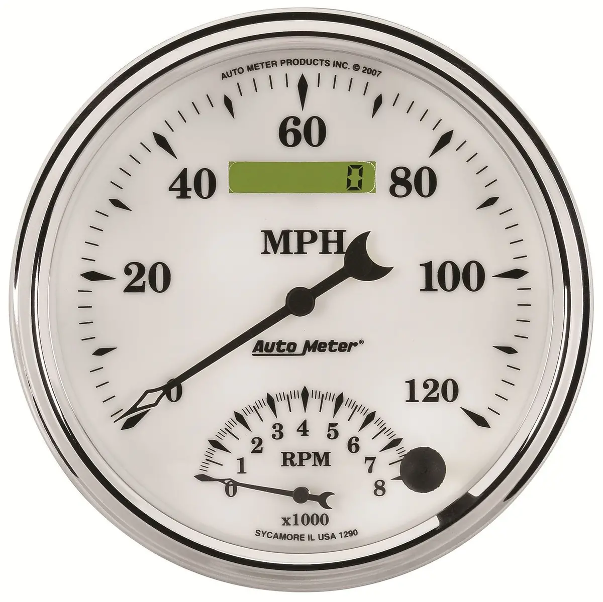 Old Tyme White Ii Analog Tachometer & Speedometer Combo – Classic Gauge Cluster, Au1290 1