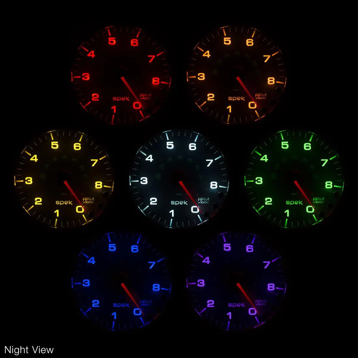 Autometer Spek-Pro Analog Dash Gauge With White Dial And Led Lighting (P322128) 1