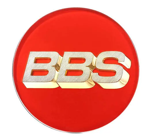 Bbs Red Center Cap - 70Mm W/ Gold 3D Logo 1