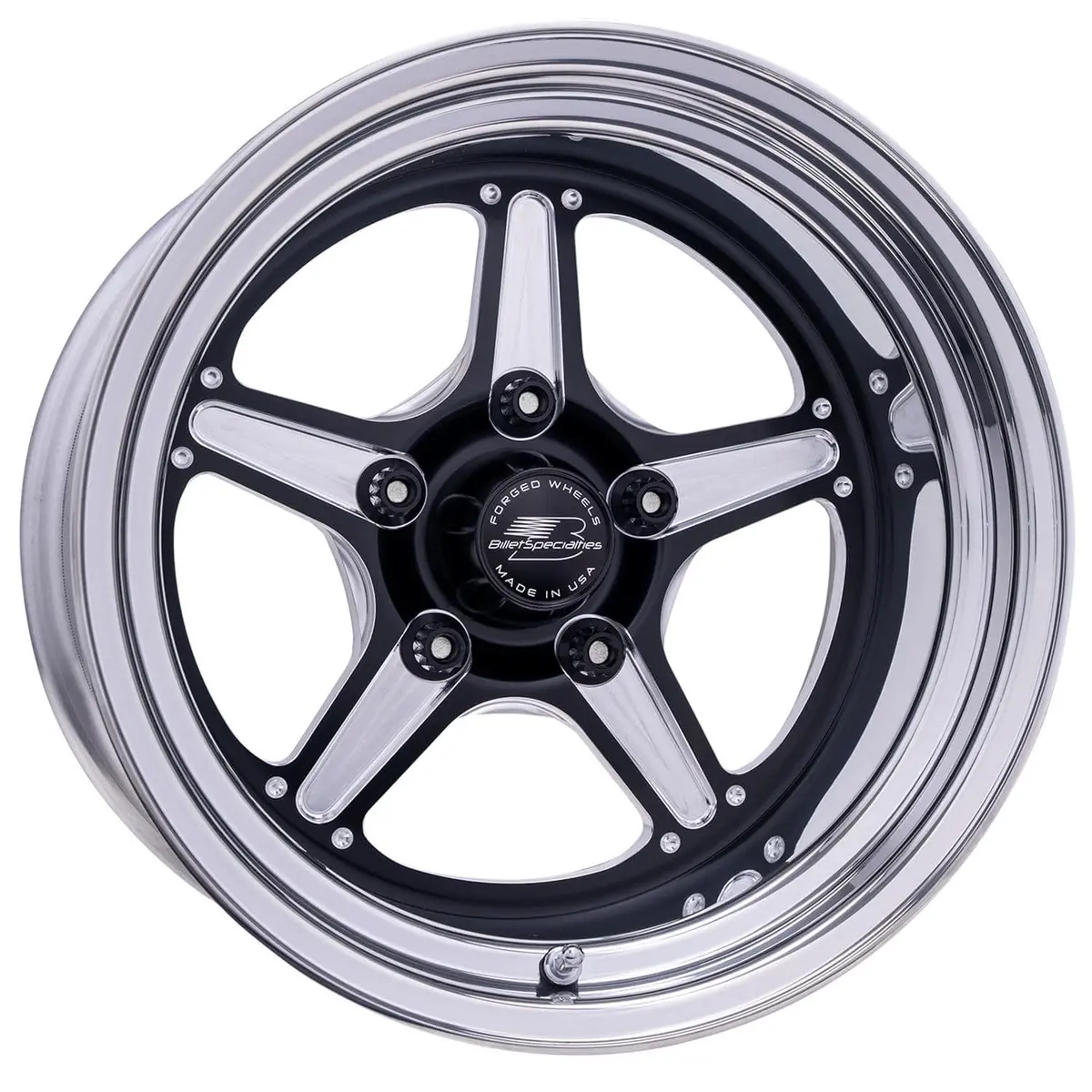 Billet Specialties Street Lite Black Wheel – Lightweight 15" X 5.5" Cast Aluminum Rim With 5X4.5" Bolt Pattern (Brs23515L6555) 1