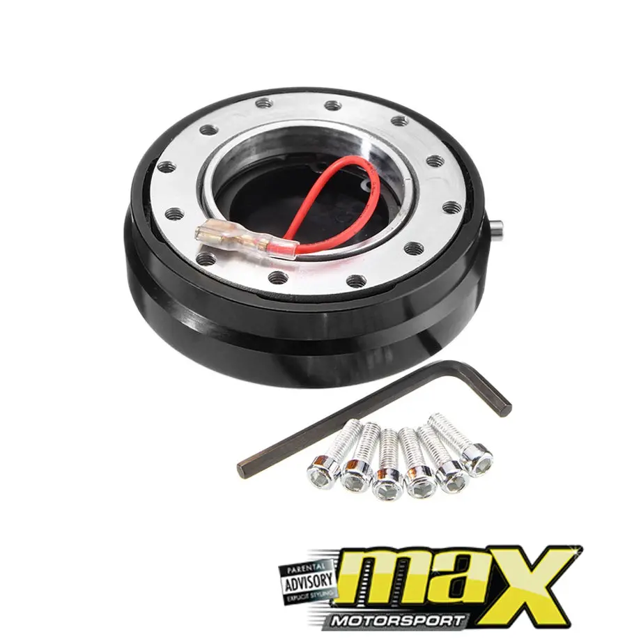 Universal Quick Release Steering Wheel Hub Kit (Black) 1
