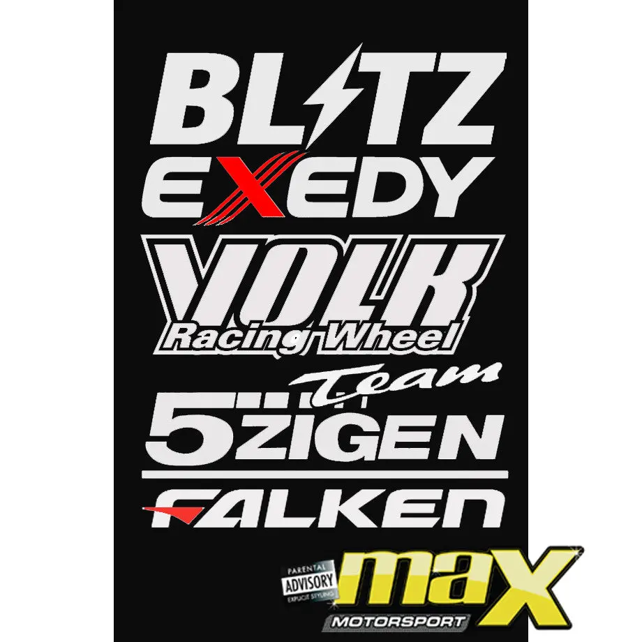 Universal 10-Piece Jdm Racing Door Sticker Kit 1