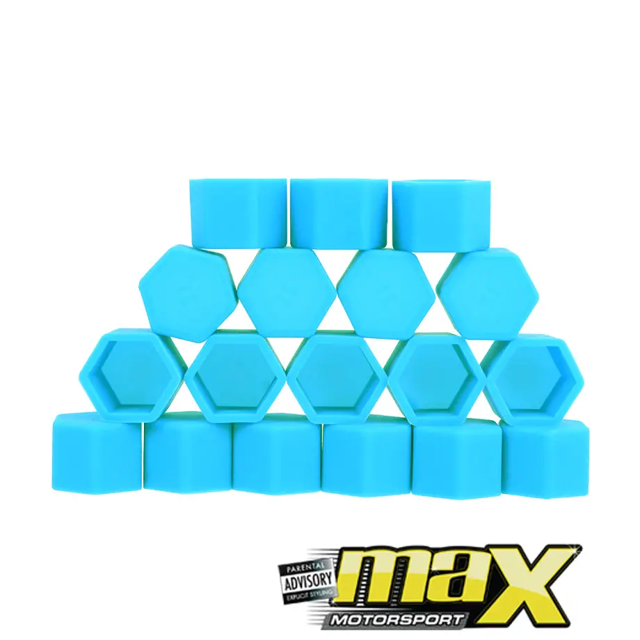 21Mm-Silicone Protective Wheel Nut Covers (Blue) 1