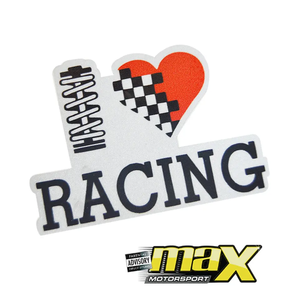 Universal I Love Racing Sticker 1