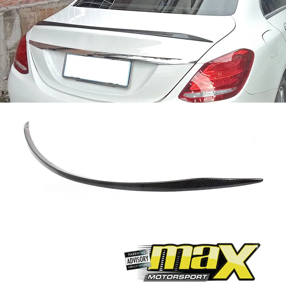 Merc W205 C63 Style Carbon Fibre Boot Spoiler 1