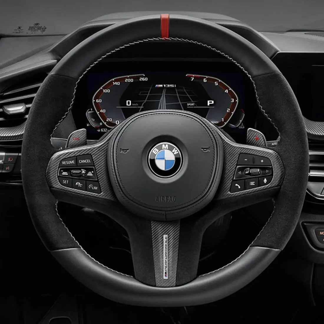 Bmw F90 M5 M Performance Steering Wheel Cover In Carbon Fiber & Leather 1