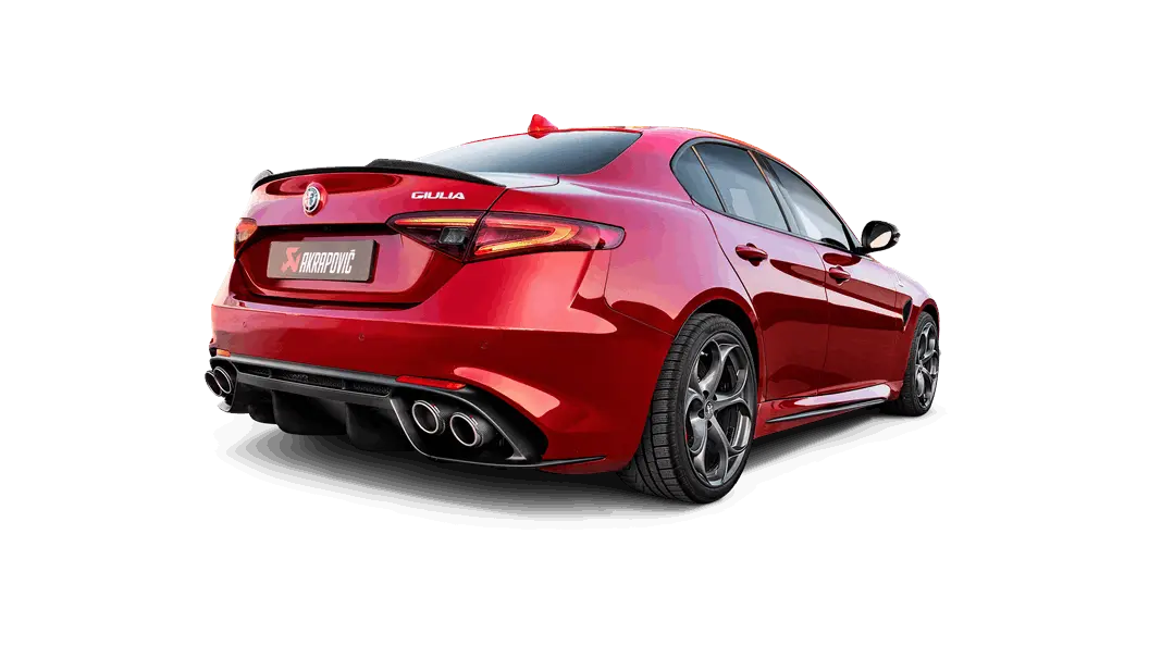 Akrapovic 17-19 Alfa Romeo Giulia Quadrifoglio Evolution Line Cat Back (Titanium) 1