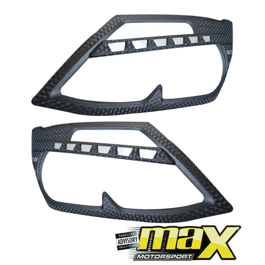 Isuzu D-Max Carbon Look Headlight Surrounds (2013-17) 1