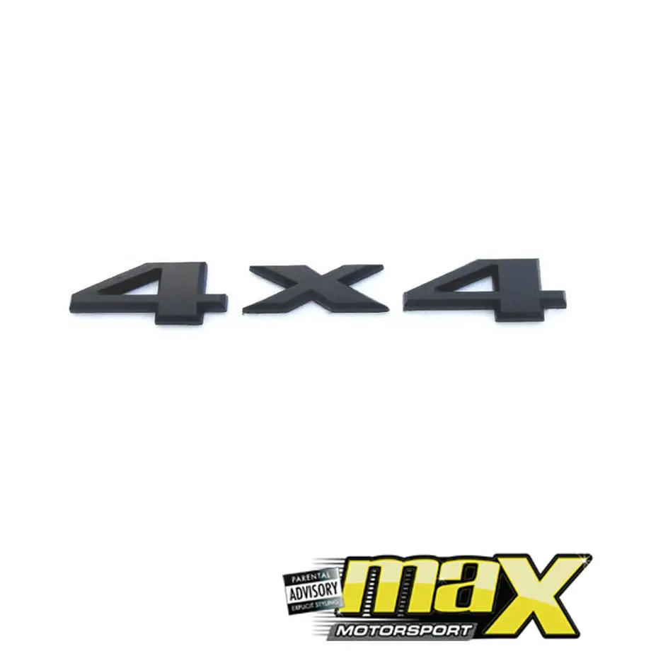 Universal 4X4 Plastic Stick On Badge - Black 1