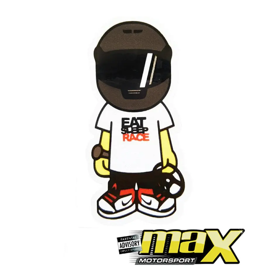 Universal Eat Sleep Race Sticker 1