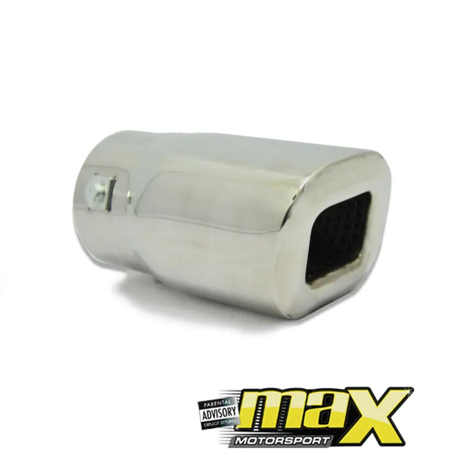 Universal Single Square Exhaust Tailpipe (75Mm Outlet) 1
